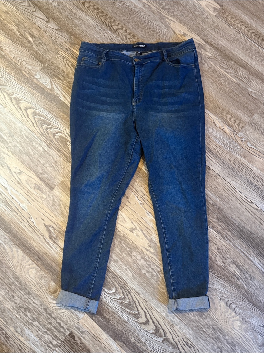 Fashion Nova Dark Blue Boyfriend Jeans